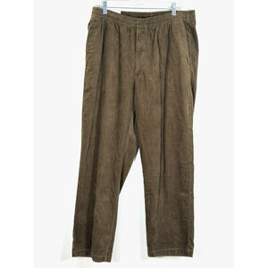 Uniqlo Corduroy Easy Ankle Pants Unisex Size XL Brown Pull On Pockets New